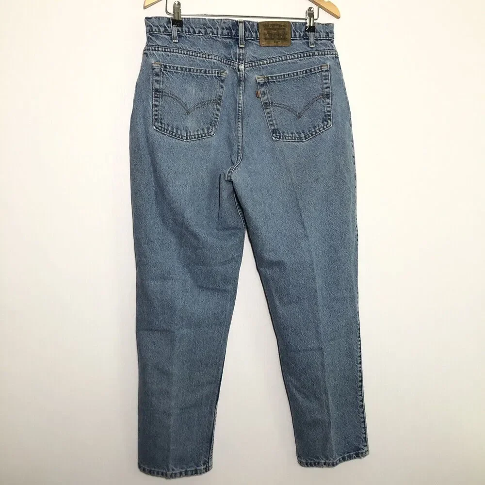 Levi Strauss 545 Jeans Mens 36 30 Blue Vintage Brown Tab 1995 Loose Fit